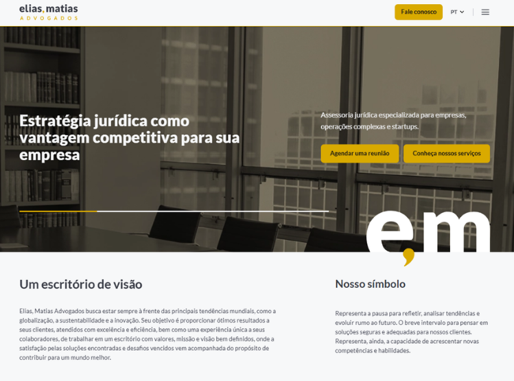 Novo site do Elias, Matias Advogados