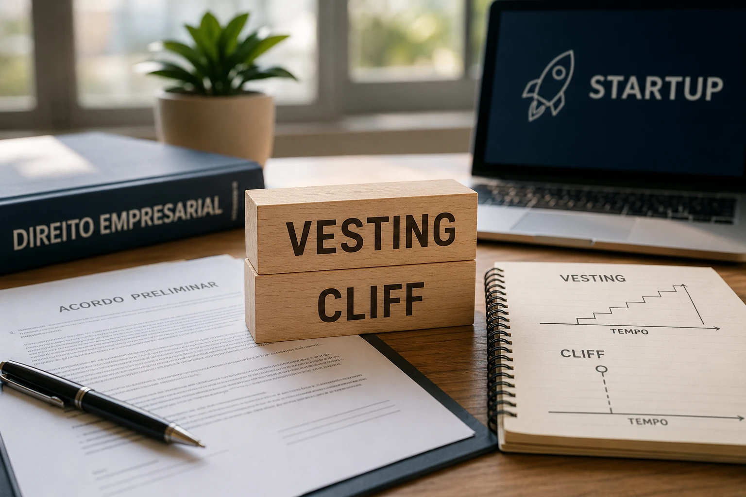 Vesting e cliff no Brasil: guia prático para sócios e talentos